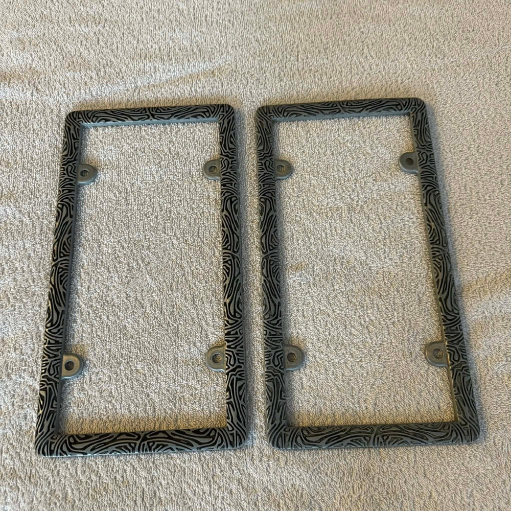 Unbranded Car Audio License Plate Frames One Size Gray Black